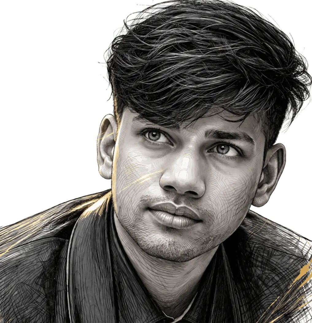 Stylized portrait of Jebish Purbey